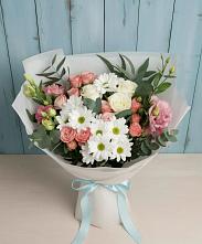 Букет цветов из:  Розы, Лизиантусы и Хризантемы в Ишиме