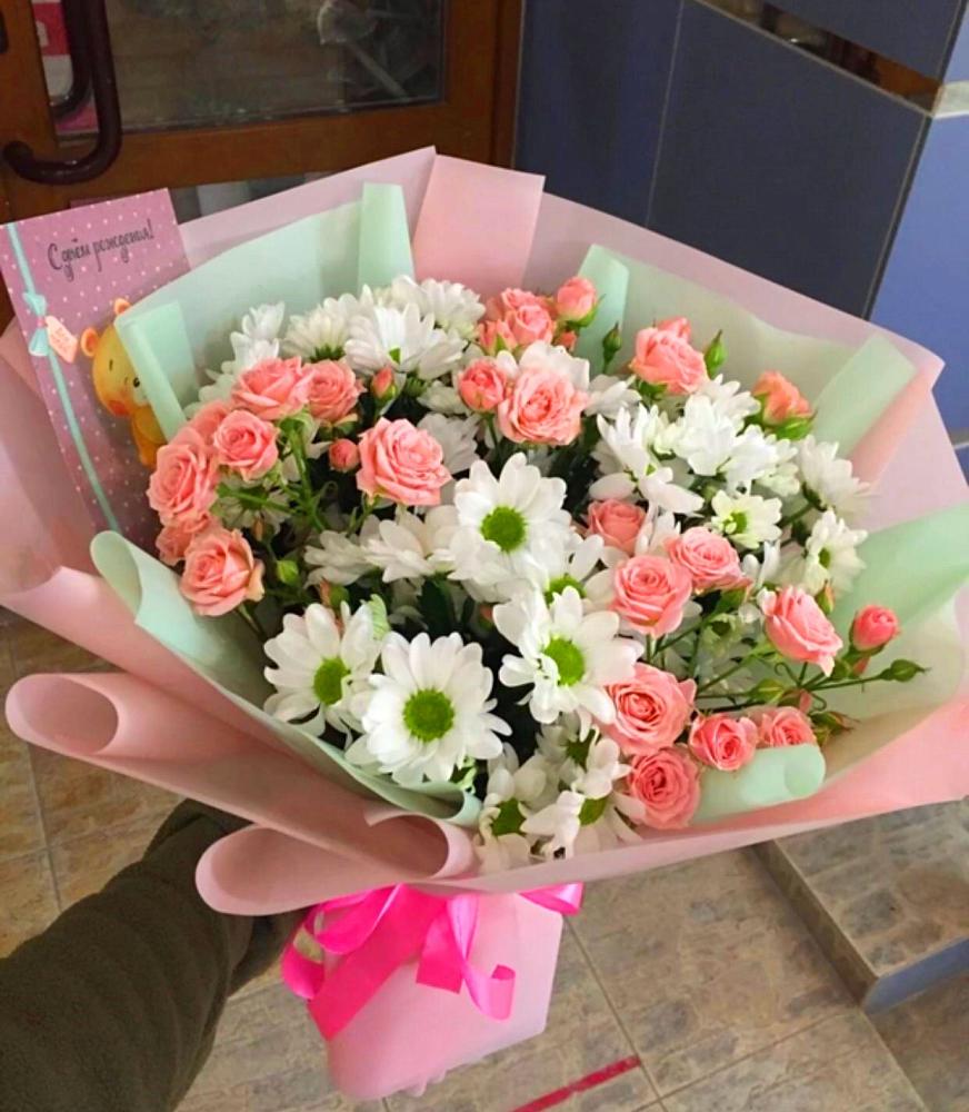 Букет цветов из: Розы и Хризантемы в Ишиме