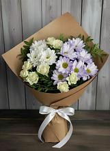 Букет цветов из:  Хризантемы и Розы #REPLACE_PRED# Ишиме