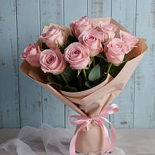 9 розовых роз в Ишиме Букет цветов из:  Розы в Ишиме