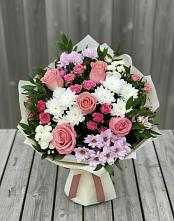 Букет цветов из:  Альстромерии, Гвоздики, Розы и Хризантемы #REPLACE_PRED# Ишиме