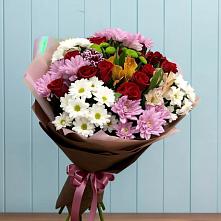 Букет цветов из:  Розы, Хризантемы и Альстромерии #REPLACE_PRED# Ишиме